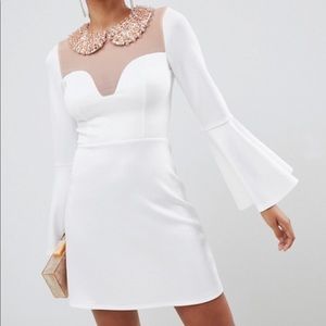 ASOS embellished collar mini shift dress